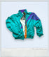 Vintage 90s DASH Windbreaker Jacket (Teal, Purple & Orange) L - Jackets - ThrowbackBuys - ThrowbackBuys