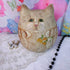 Vintage 90s Hand Painted Folk Art Cat - Soft Sculpture - Decor - ThrowbackBuys -Starbunnyvintage