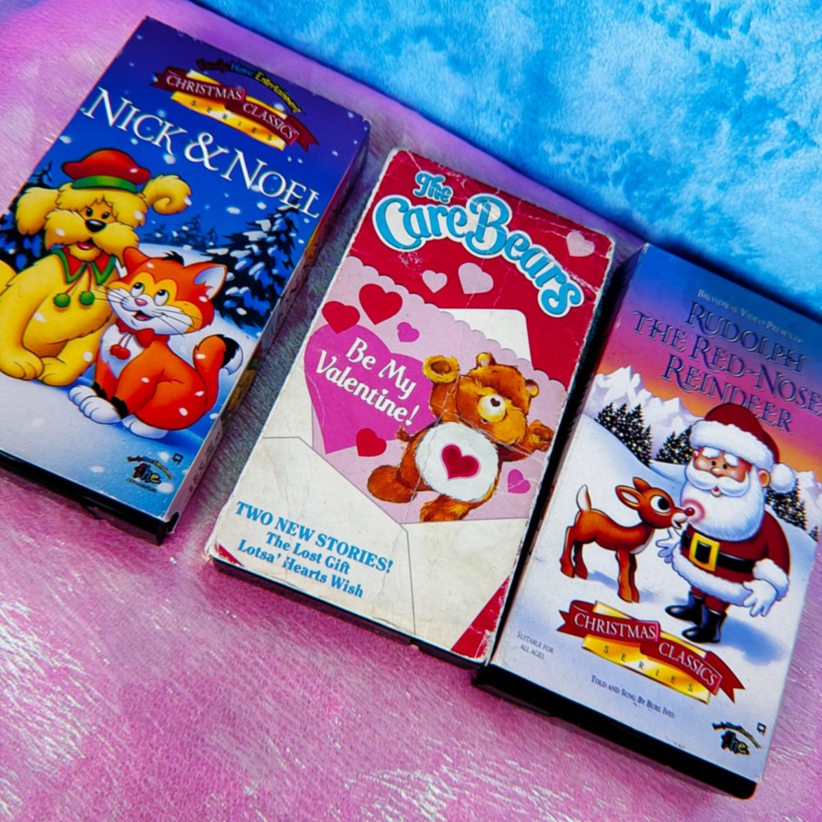 Vintage 90s Holiday VHS Lot: Nick & Noel, Care Bears, Rudolph - VHS - ThrowbackBuys -Starbunnyvintage
