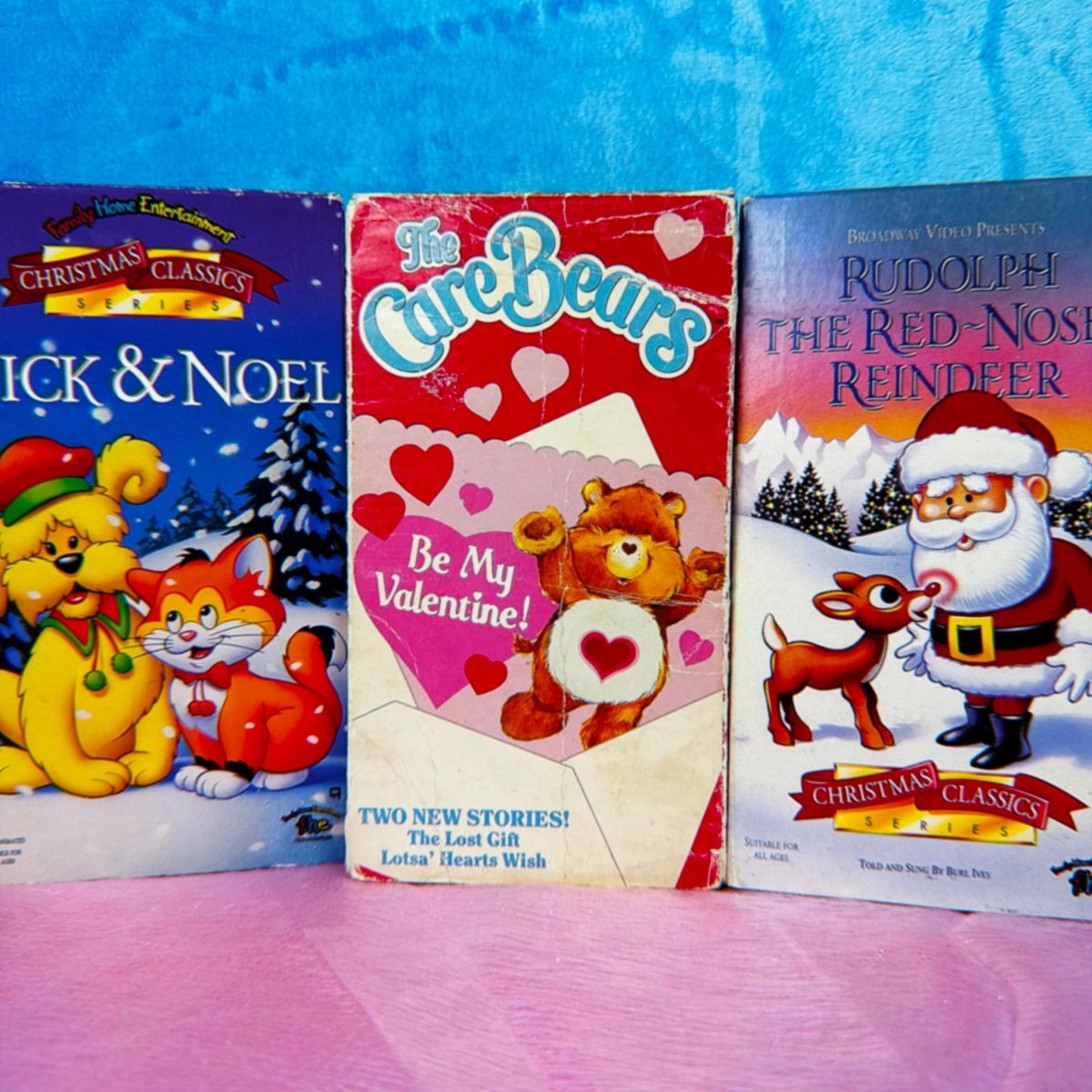 Vintage 90s Holiday VHS Lot: Nick & Noel, Care Bears, Rudolph - VHS - ThrowbackBuys -Starbunnyvintage