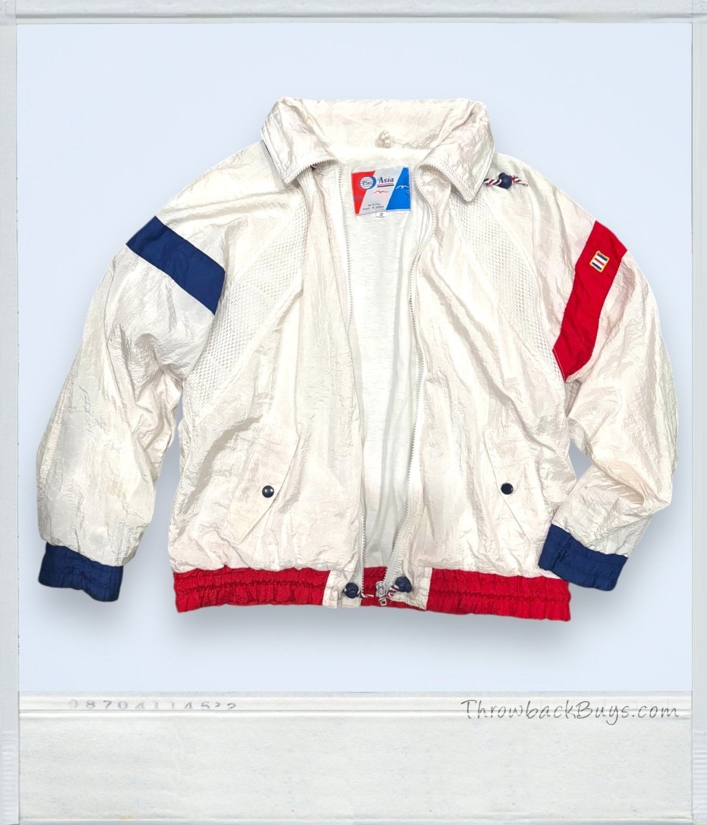 Vintage 90s - Pan Asia Colorblock Nylon Windbreaker - Jackets - ThrowbackBuys - ThrowbackBuys