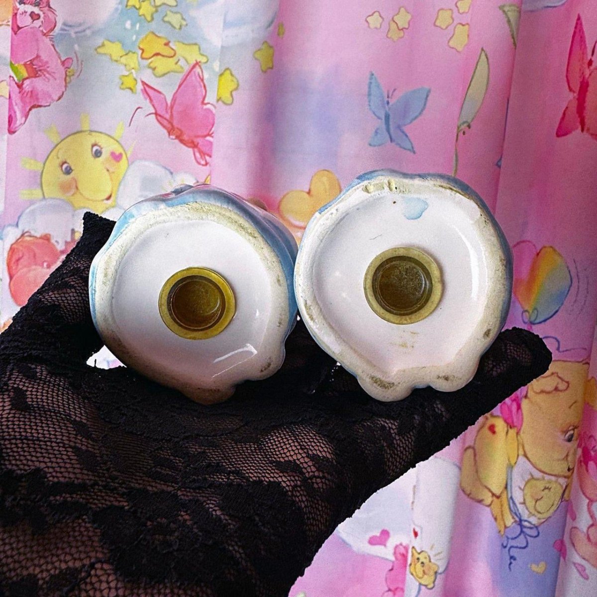 Vintage 90s Salt & Pepper Shaker Set - Twin Bears - Decor - ThrowbackBuys -Starbunnyvintage