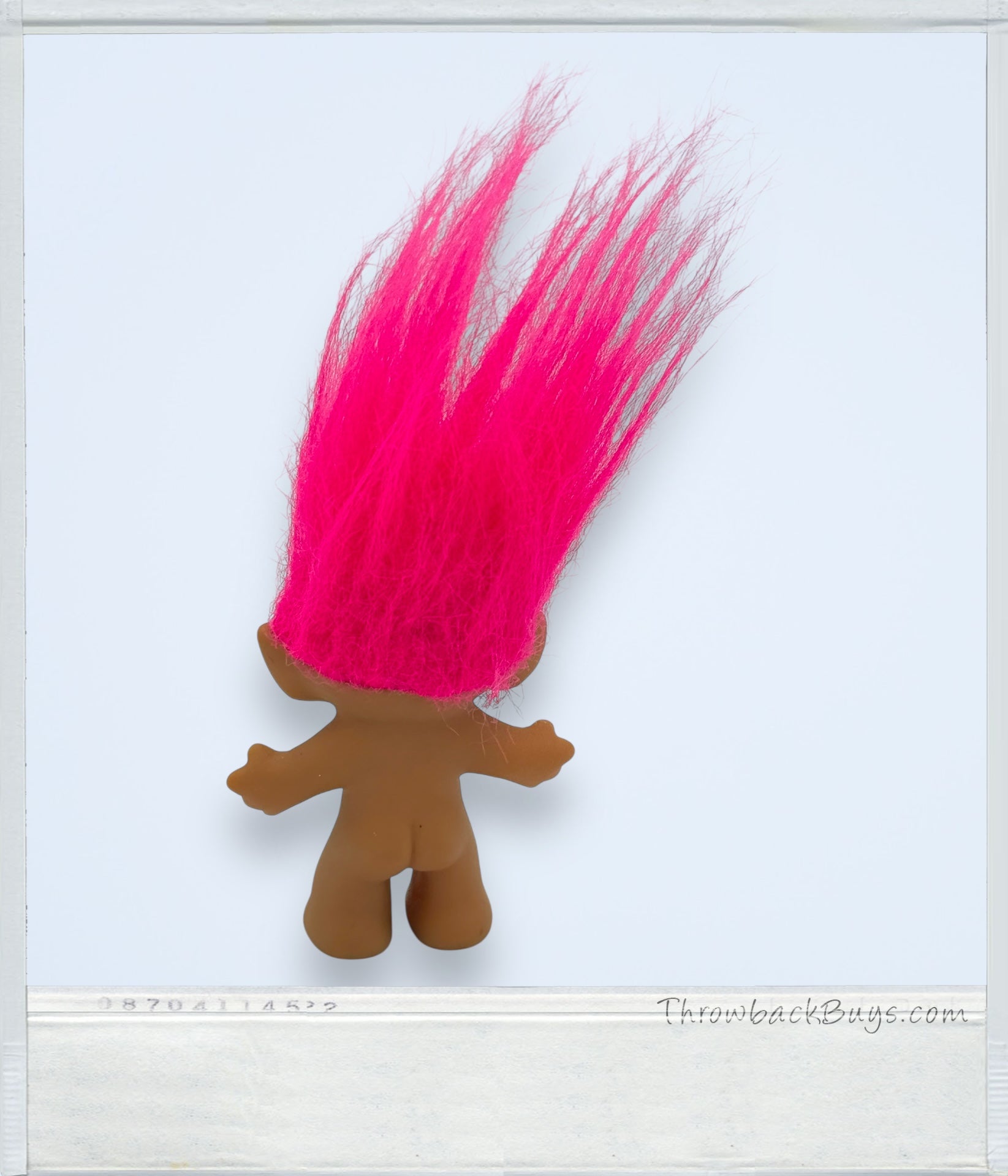 1990s - Ace Novelty 3" Troll Doll with Pink Hair and Belly Jewel