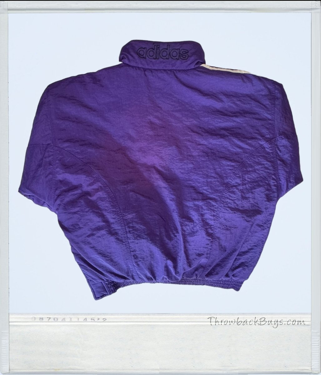 Vintage - Adidas Pullover Puffer Jacket Purple Quilt - Lined Medium - Jackets - ThrowbackBuys - ThrowbackBuys