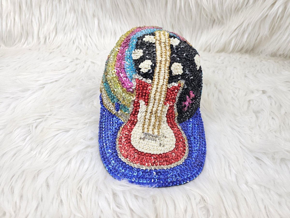Vintage - All Sequin Funky Sparkle Hat Cap - Hats - ThrowbackBuys - The Thrifty Gypsyy Shop