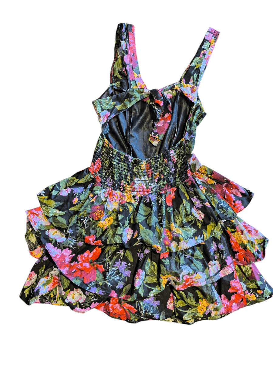 Vintage 'All That Jazz' Floral Dress - Dresses - ThrowbackBuys - Shiznit