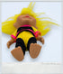 1992 - Applause Troll Doll w/Yellow Hair Black & Yellow Jumpsuit