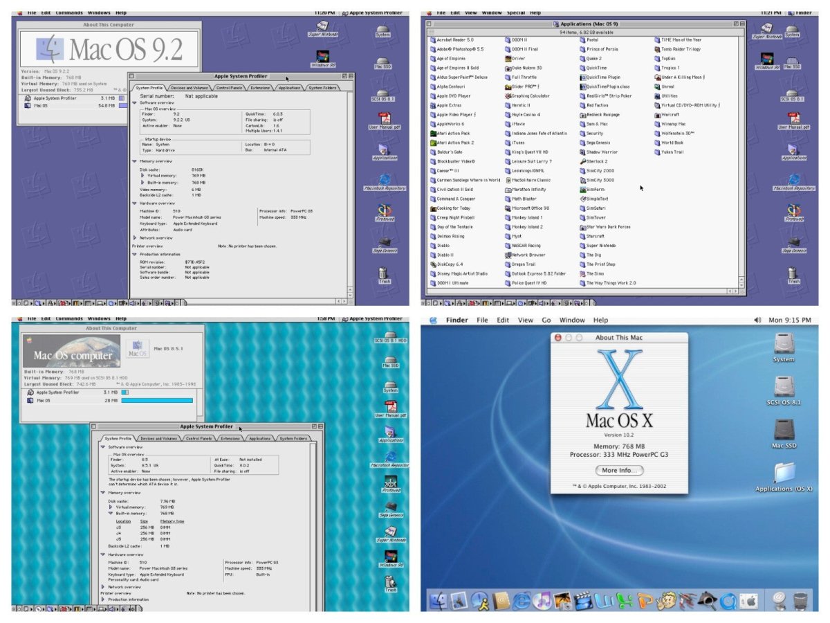 Vintage - Apple Power Macintosh G3 333MHz 768MB RAM 64GB SSD OS 9 - OS X - WIN 98 iMac - RARE - Computers - ThrowbackBuys - WalkmanDude