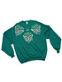 Vintage Bejeweled Green Butterfly Sweatshirt - Sweatshirts - ThrowbackBuys - Shiznit