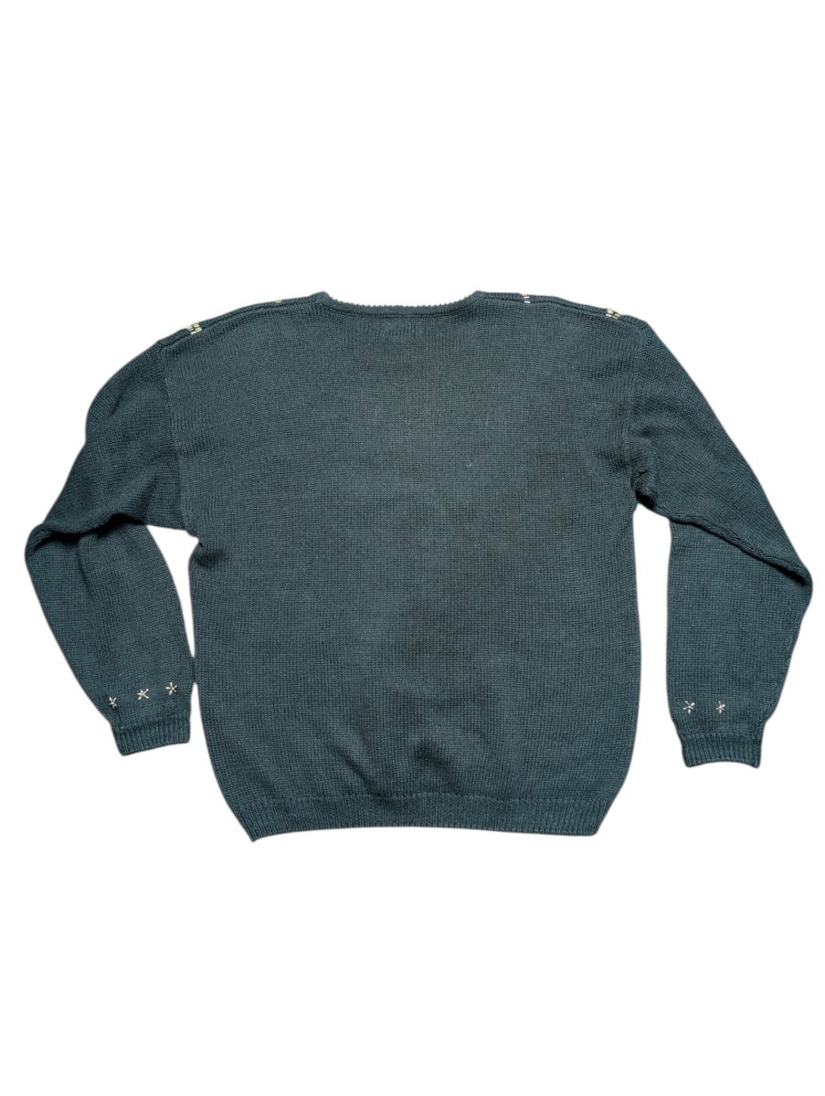 Vintage Black Bejeweled Sweater - Sweaters - ThrowbackBuys - Shiznit