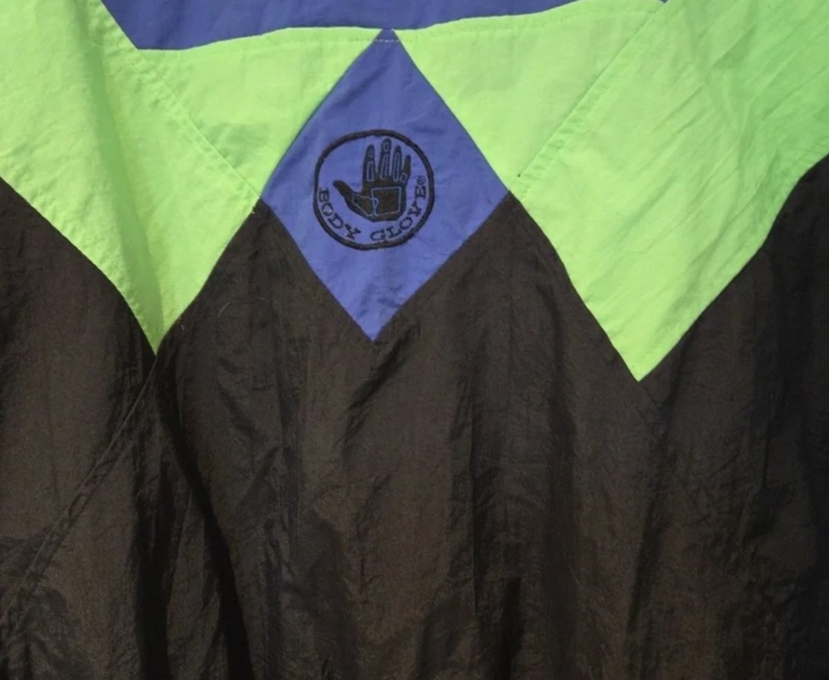 Vintage Body Glove Nylon Windbreaker Jacket Size Small - Jackets - ThrowbackBuys - Amanda's Awesome Finds