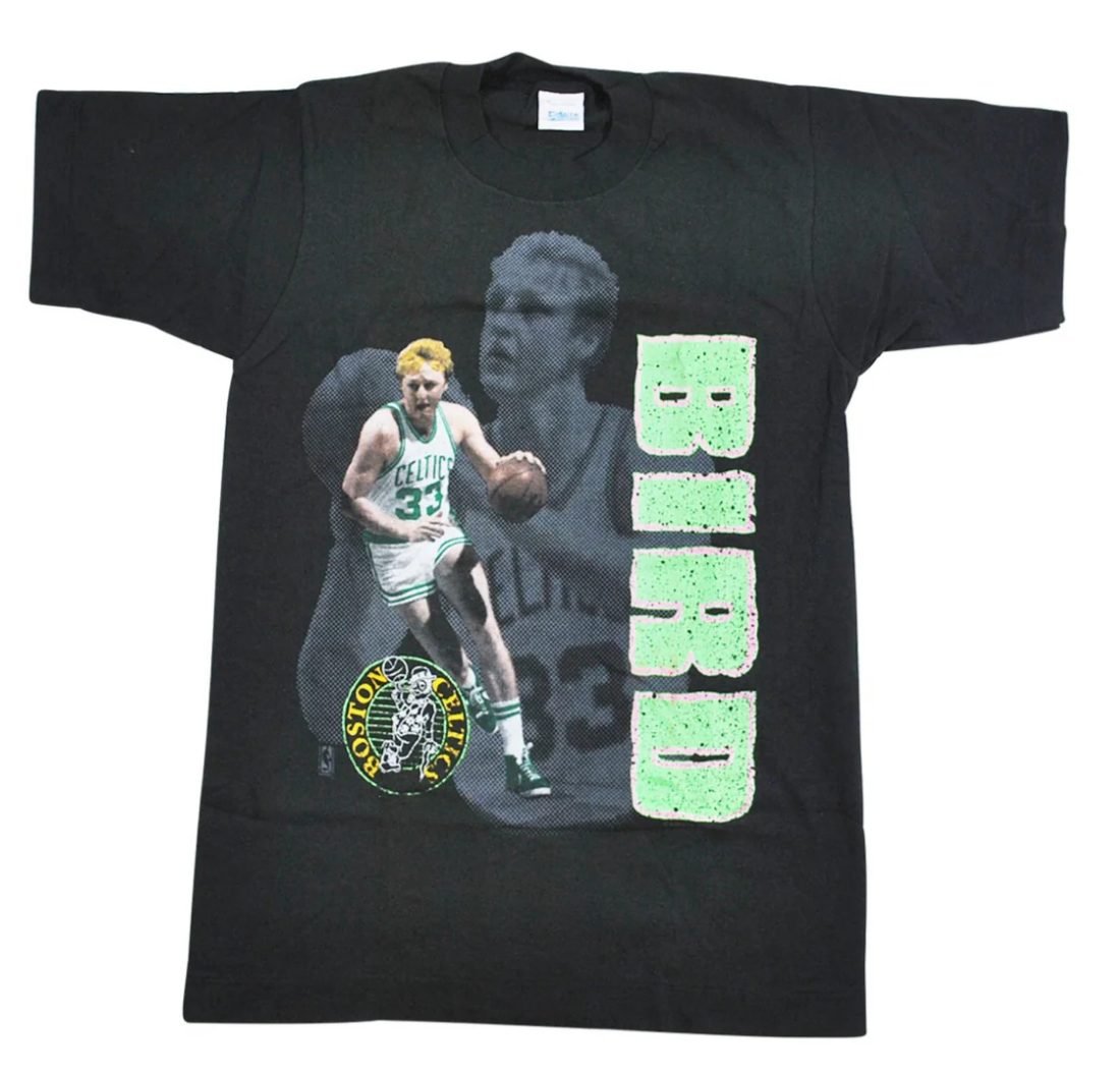 Vintage Boston Celtics Larry Bird Salem Sportswear 90s Shirt Size Small - T-Shirts - ThrowbackBuys -Yesterday's Attic