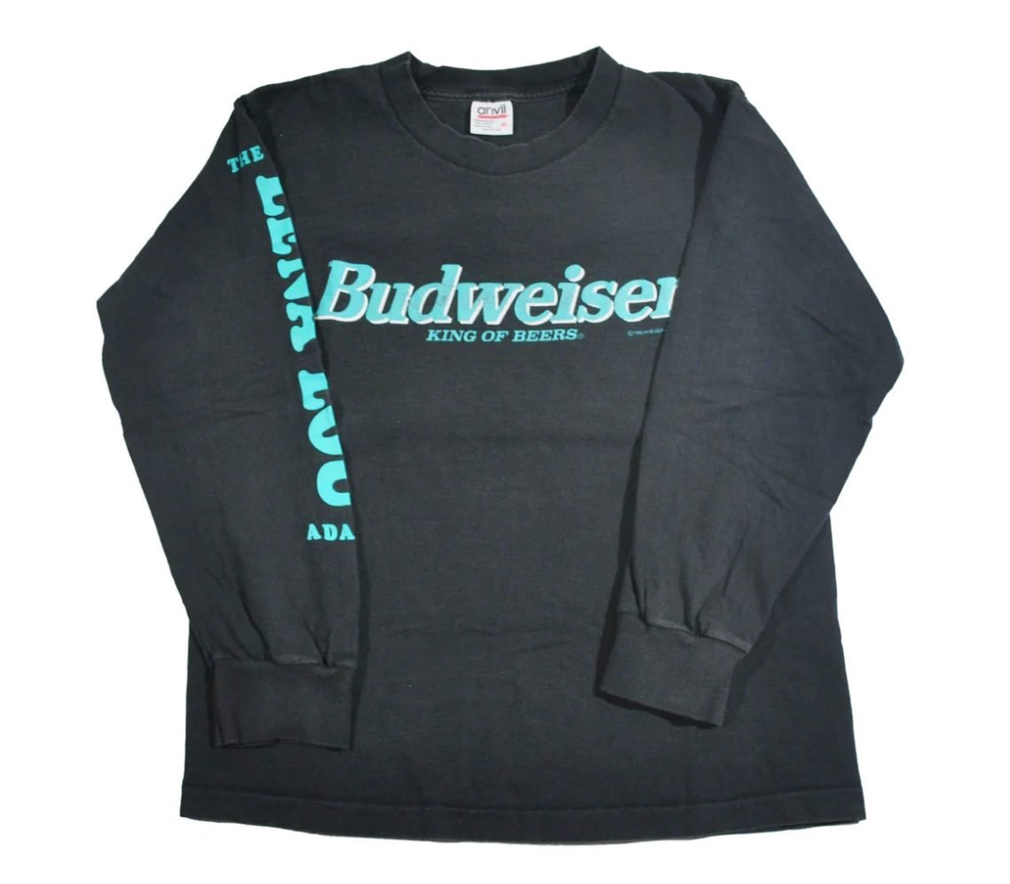 Vintage Budweiser 1992 Long Sleeve Shirt Size Small - T-Shirts - ThrowbackBuys -Yesterday's Attic