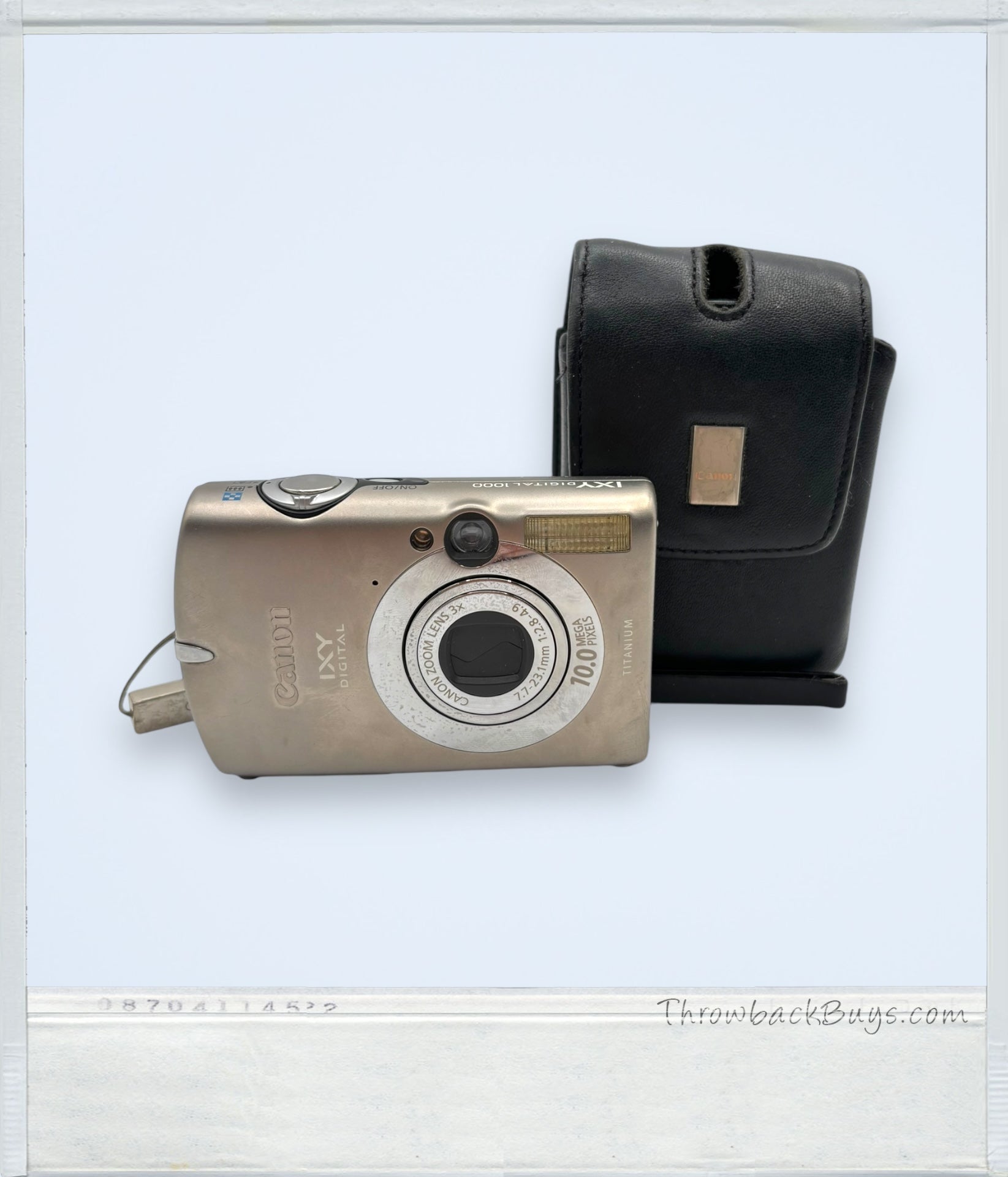 2006 – Canon IXY Digital 1000 Titanium 10MP Point & Shoot Camera w/Case