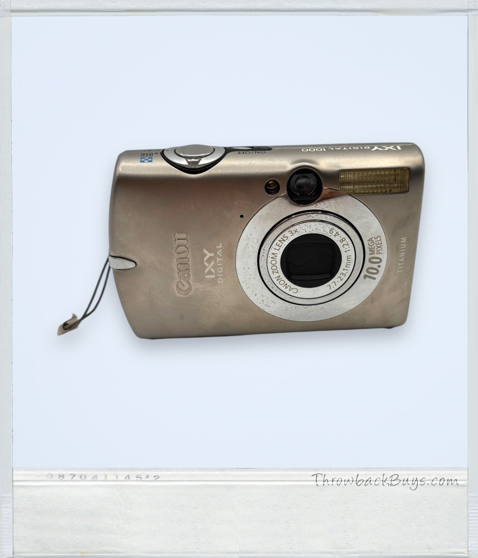 2006 – Canon IXY Digital 1000 Titanium 10MP Point & Shoot Camera w/Case