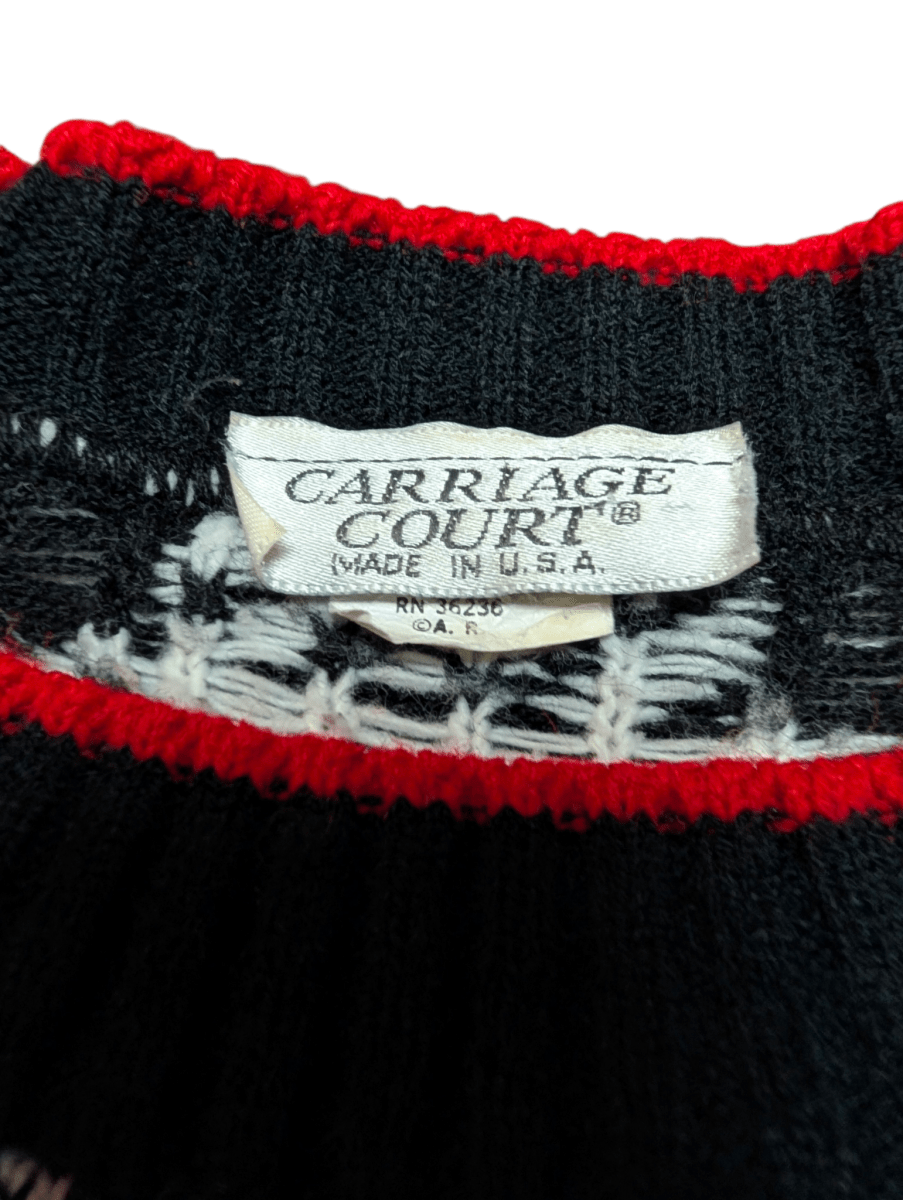 Vintage Carriage Court Flower Basket Sweater - Sweaters - ThrowbackBuys - Shiznit