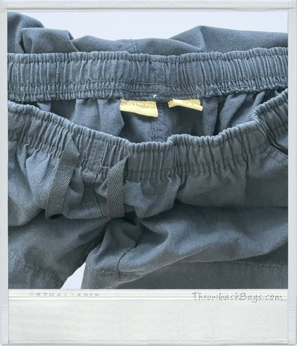 Vintage - C.C. Hughes Womens Navy Blue Cotton Blend Shorts - Shorts - ThrowbackBuys - ThrowbackBuys