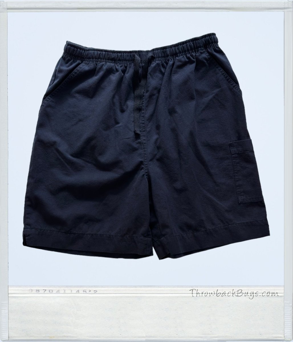 Vintage - C.C. Hughes Womens Navy Blue Cotton Blend Shorts - Shorts - ThrowbackBuys - ThrowbackBuys