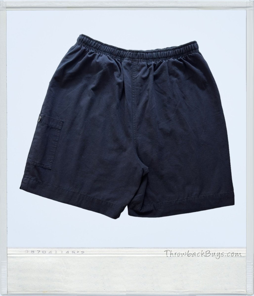 Vintage - C.C. Hughes Womens Navy Blue Cotton Blend Shorts - Shorts - ThrowbackBuys - ThrowbackBuys