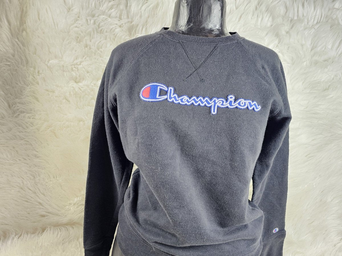 Vintage Champion Big Spell Out Embroidered Reverse Weave Hoodie Sweatshirt Small - Sweatshirts - ThrowbackBuys - The Thrifty Gypsyy Shop