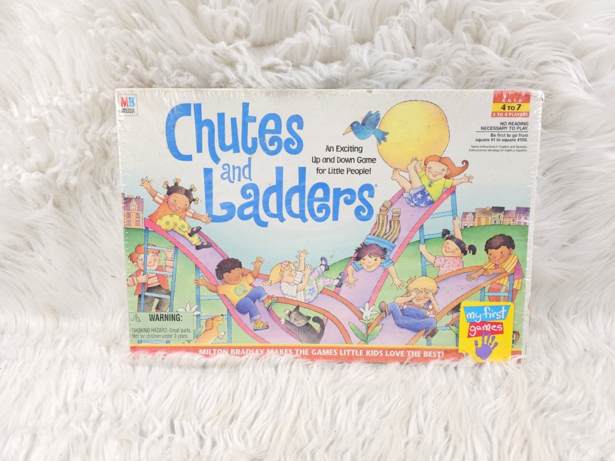 Vintage CHUTES and LADDERS 1998 Milton Bradley Board Game SEALED - Board Games - ThrowbackBuys - The Thrifty Gypsyy Shop