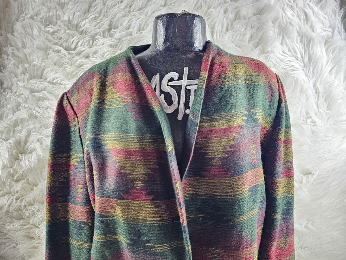 Vintage - Colorful Funky Unbranded Unisex Abstract Desert Blazer Jacket - Size L - Jackets - ThrowbackBuys - The Thrifty Gypsyy Shop