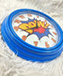 Vintage Comic Book Wall Deco Clock "POW!" - Bright Blue with Red and Yellow - Clocks - ThrowbackBuys - The Thrifty Gypsyy Shop