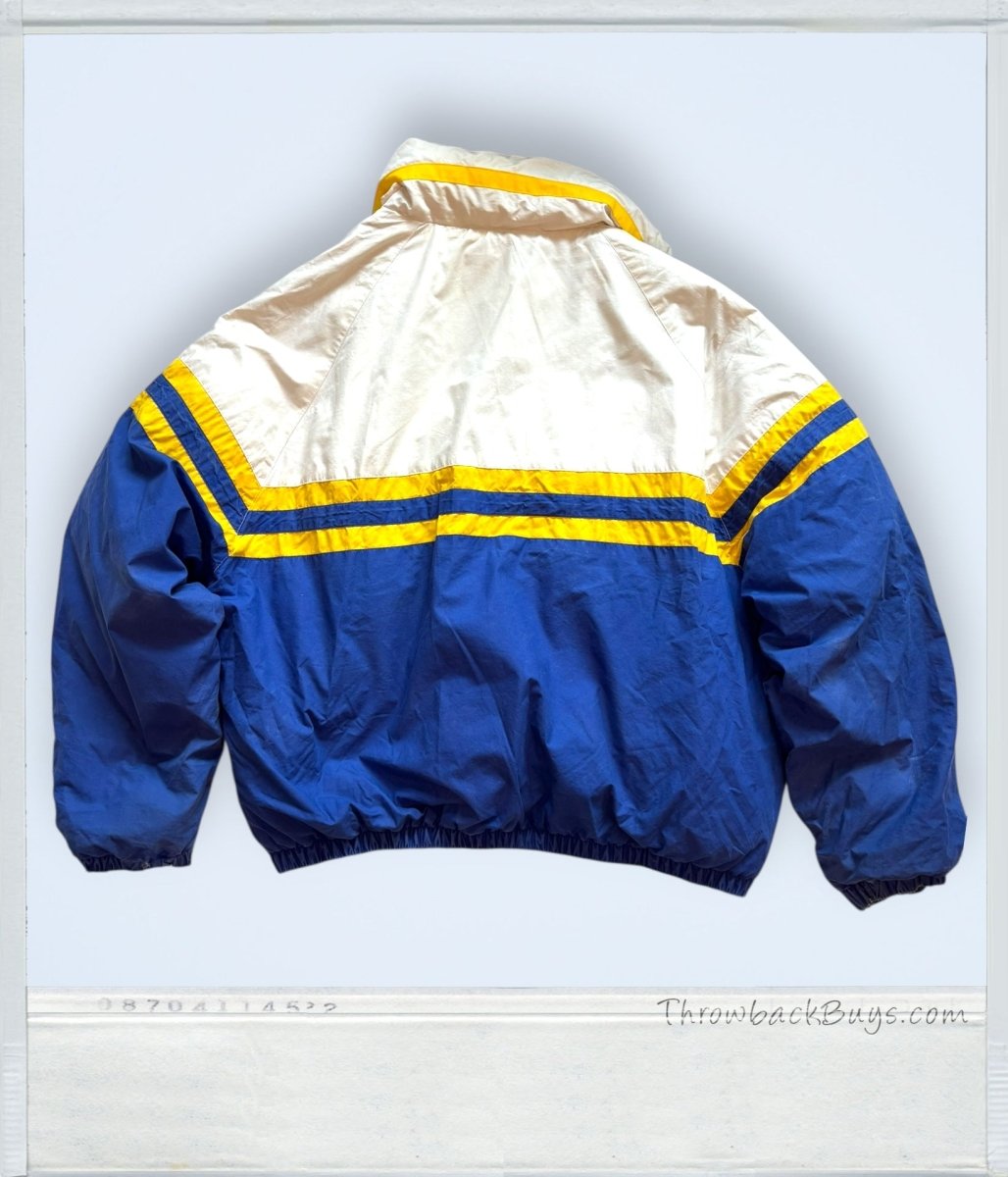 Vintage CR Club Windbreaker Jacket (Navy, Yellow & Cream) XL - Jackets - ThrowbackBuys - ThrowbackBuys