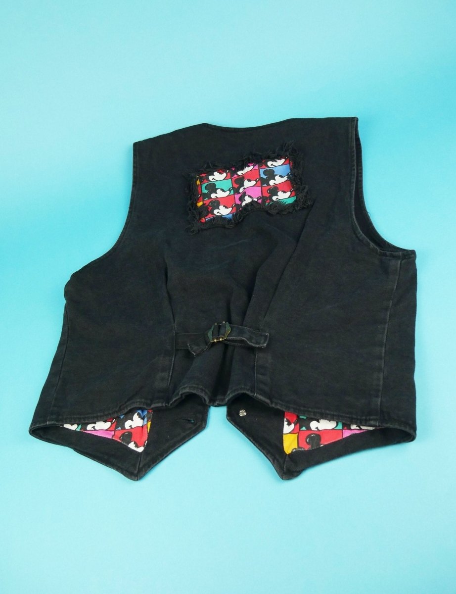 Vintage Denim Mickey Mouse Vest - Jackets - ThrowbackBuys - Shiznit