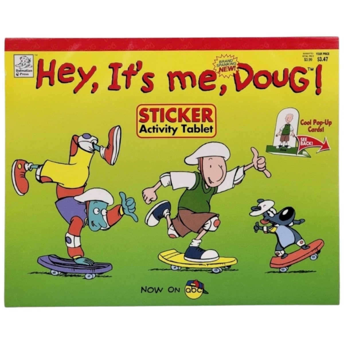 Vintage Disney Hey, It's me, Doug! Sticker Activity Tablet Dalmatian Press 1996 - Books - ThrowbackBuys - A N E 1 Stop Shop