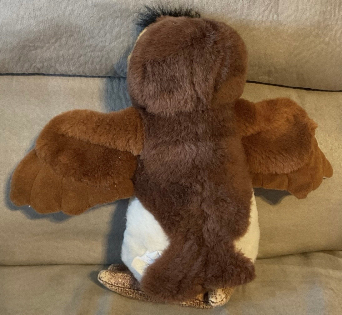 Vintage Disney Winnie The Pooh Owl 10” Plush Stuffed Toy Faux Leather Nose Feet - Plushies - ThrowbackBuys -Just_in_collections