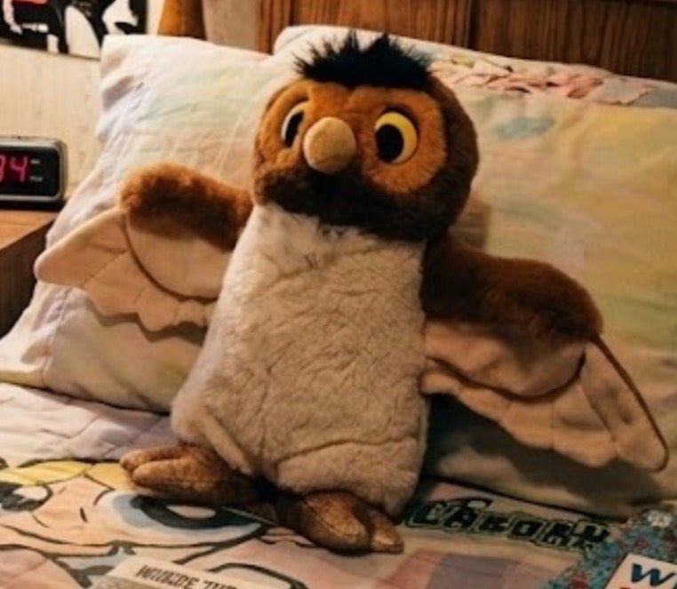 Vintage Disney Winnie The Pooh Owl 10” Plush Stuffed Toy Faux Leather Nose Feet - Plushies - ThrowbackBuys -Just_in_collections