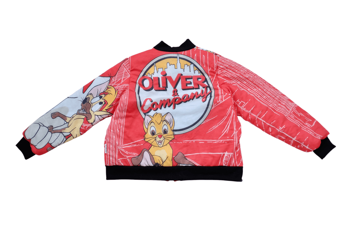 Vintage – Disney's Oliver and Company: Women's Puffer Bomber Jacket – XL - RARE - Jackets - ThrowbackBuys - RopeDropDesign