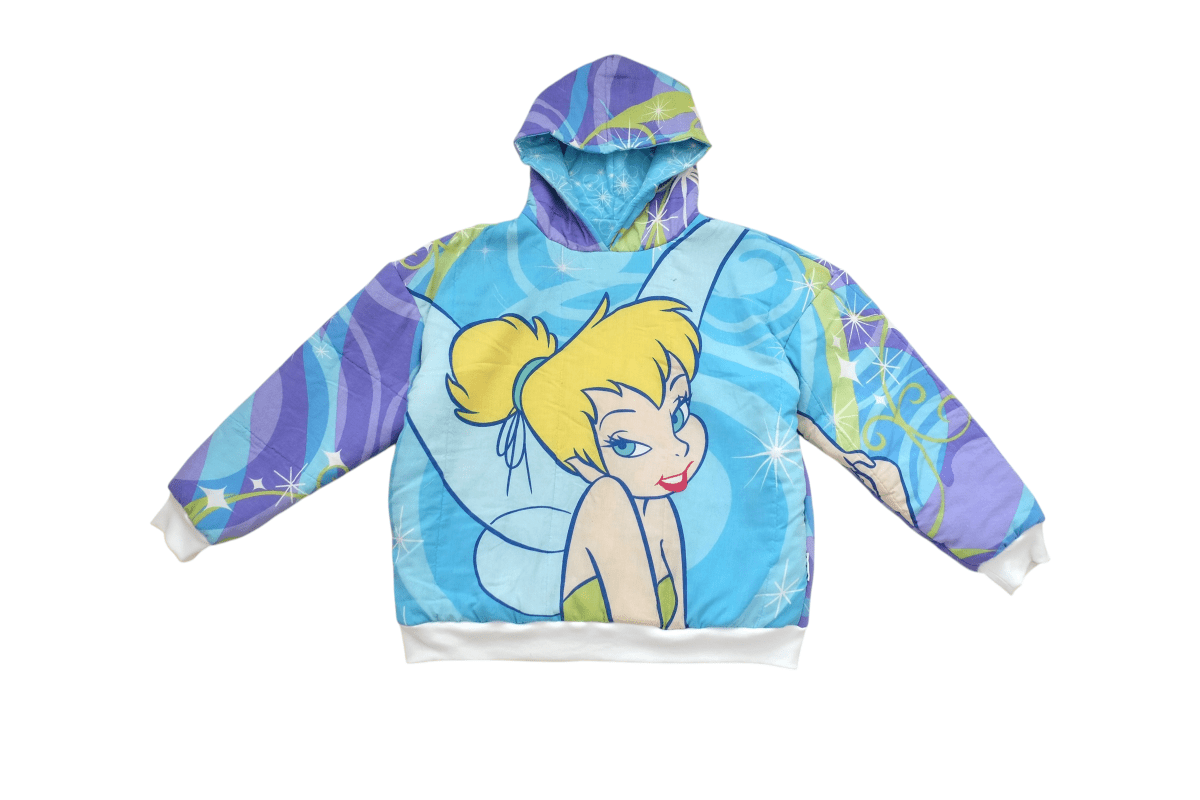 Vintage – Disney's Peter Pan: Women's Tinkerbell Reversible Hoodie – 2X - RARE - Hoodies - ThrowbackBuys - RopeDropDesign