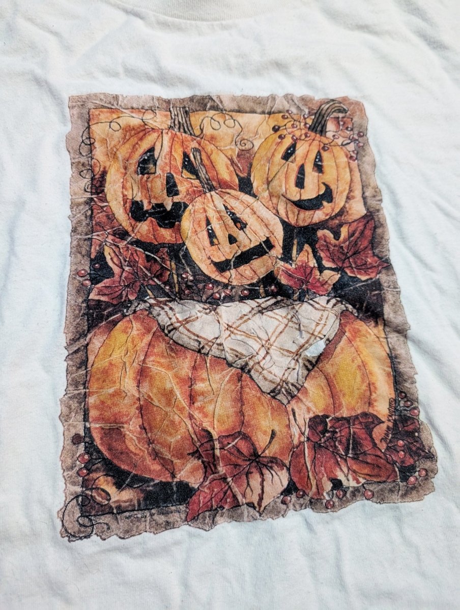 Vintage Distressed Pumpkin Patch Tee - Shirts - ThrowbackBuys - Shiznit
