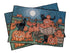 Vintage Embroidered 'Black Cats in the Pumpkin Patch' Tablemat - Decor - ThrowbackBuys -Shiznit