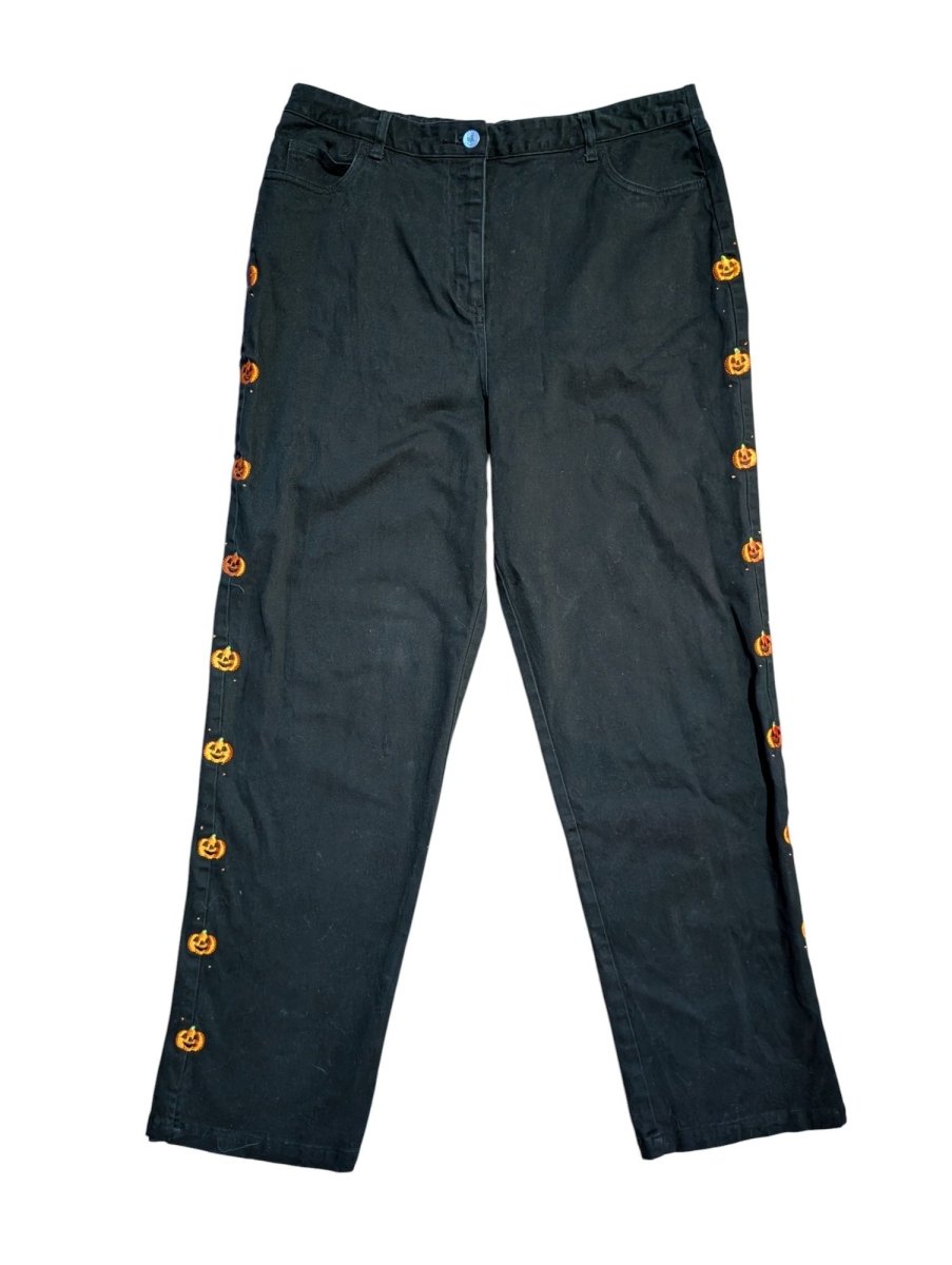 Vintage Embroidered Pumpkin Pants - Pants - ThrowbackBuys - Shiznit