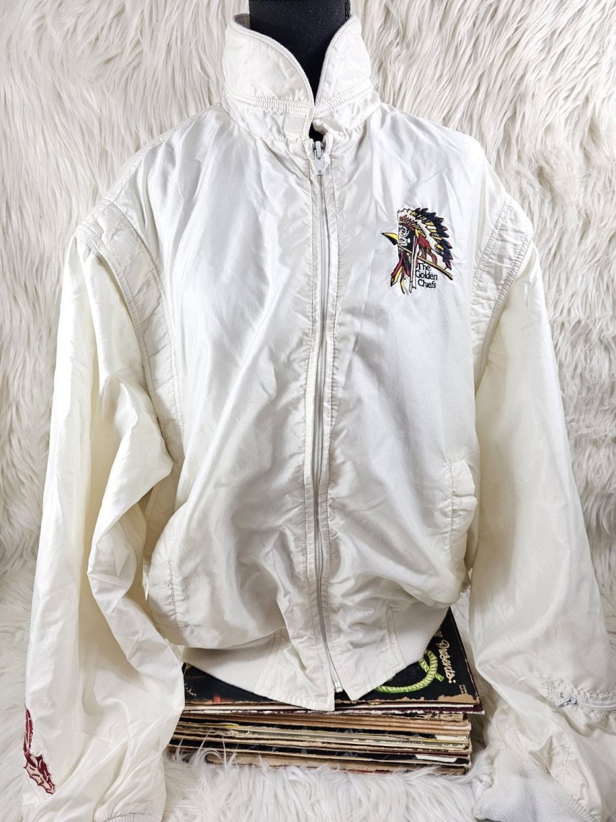 Vintage FSU Windbreaker XXLarge 90s AOP Florida State Seminoles Renegade Horse - Jackets - ThrowbackBuys - The Thrifty Gypsyy Shop