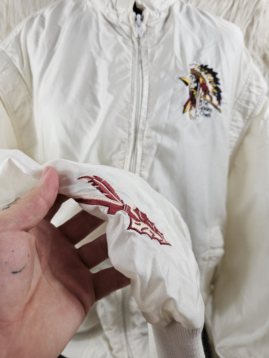 Vintage FSU Windbreaker XXLarge 90s AOP Florida State Seminoles Renegade Horse - Jackets - ThrowbackBuys - The Thrifty Gypsyy Shop
