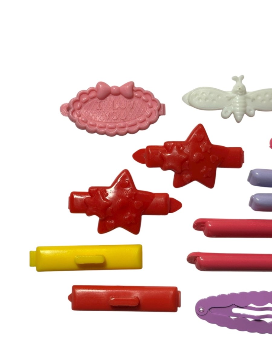 Vintage Girls Barrettes Hair clips lot 80s - Accessories - ThrowbackBuys - Abunnysvintageco