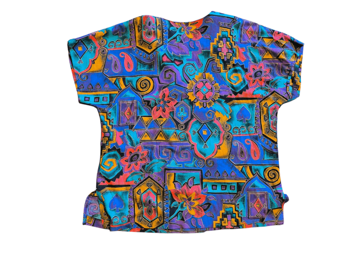 Vintage Global Village Coffeehouse Style Top - Shirts - ThrowbackBuys - Shiznit