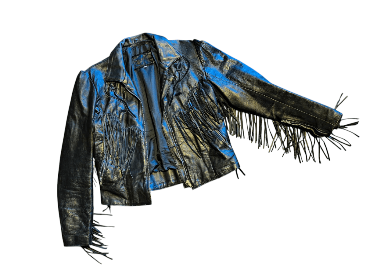 Vintage Good Sports Leather Tassel Jacket - ThrowbackBuys - Shiznit