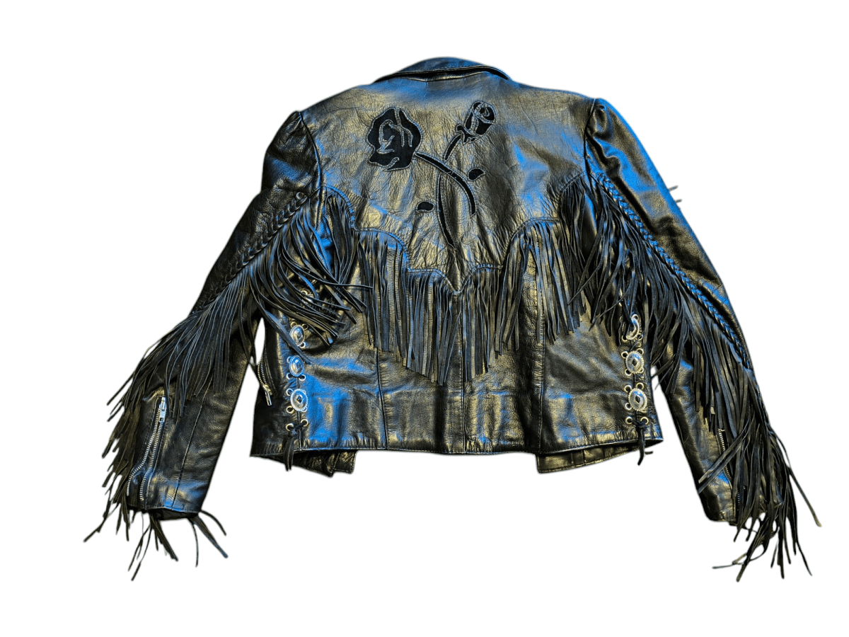 Vintage Good Sports Leather Tassel Jacket - ThrowbackBuys - Shiznit