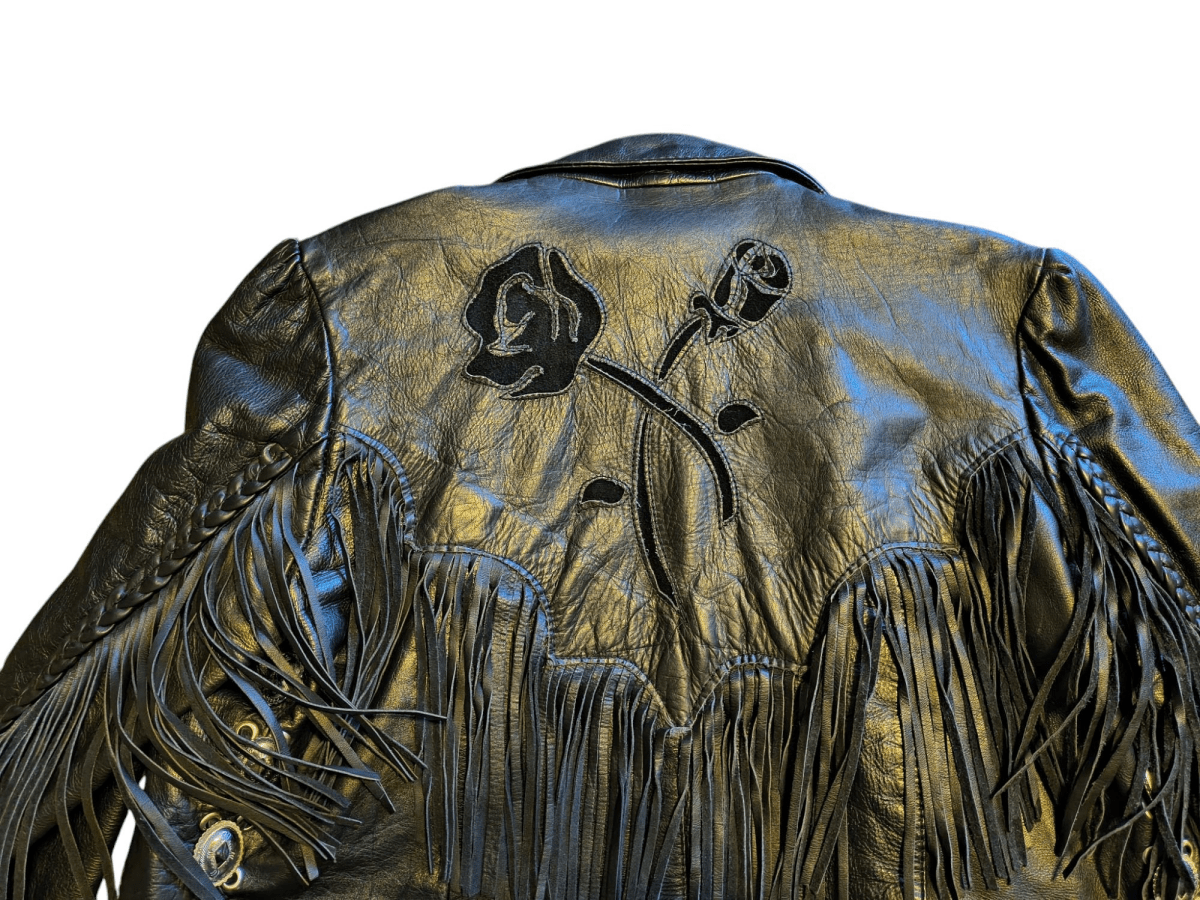 Vintage Good Sports Leather Tassel Jacket - ThrowbackBuys - Shiznit