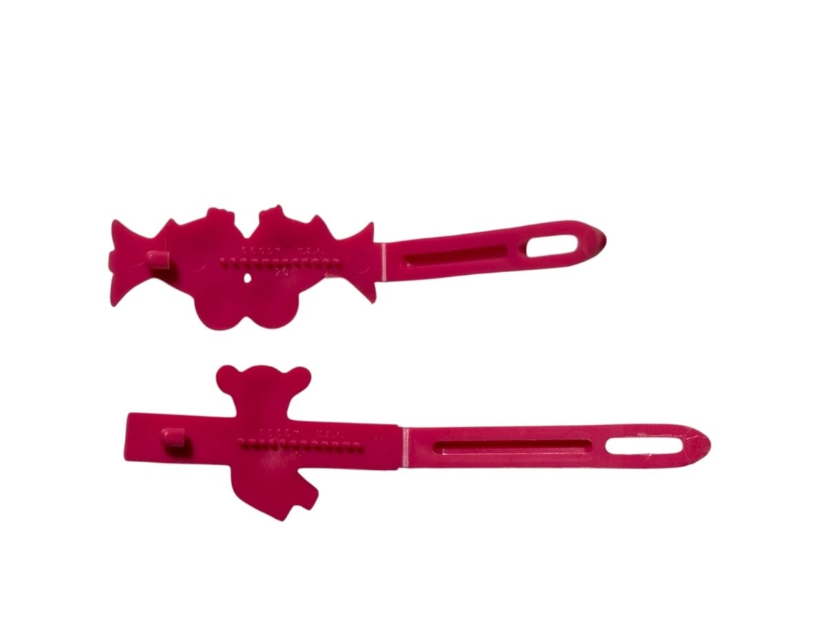 Vintage Goody snap tight barrettes set of 2 Pink Bear Love Birds for kids - Accessories - ThrowbackBuys - Abunnysvintageco