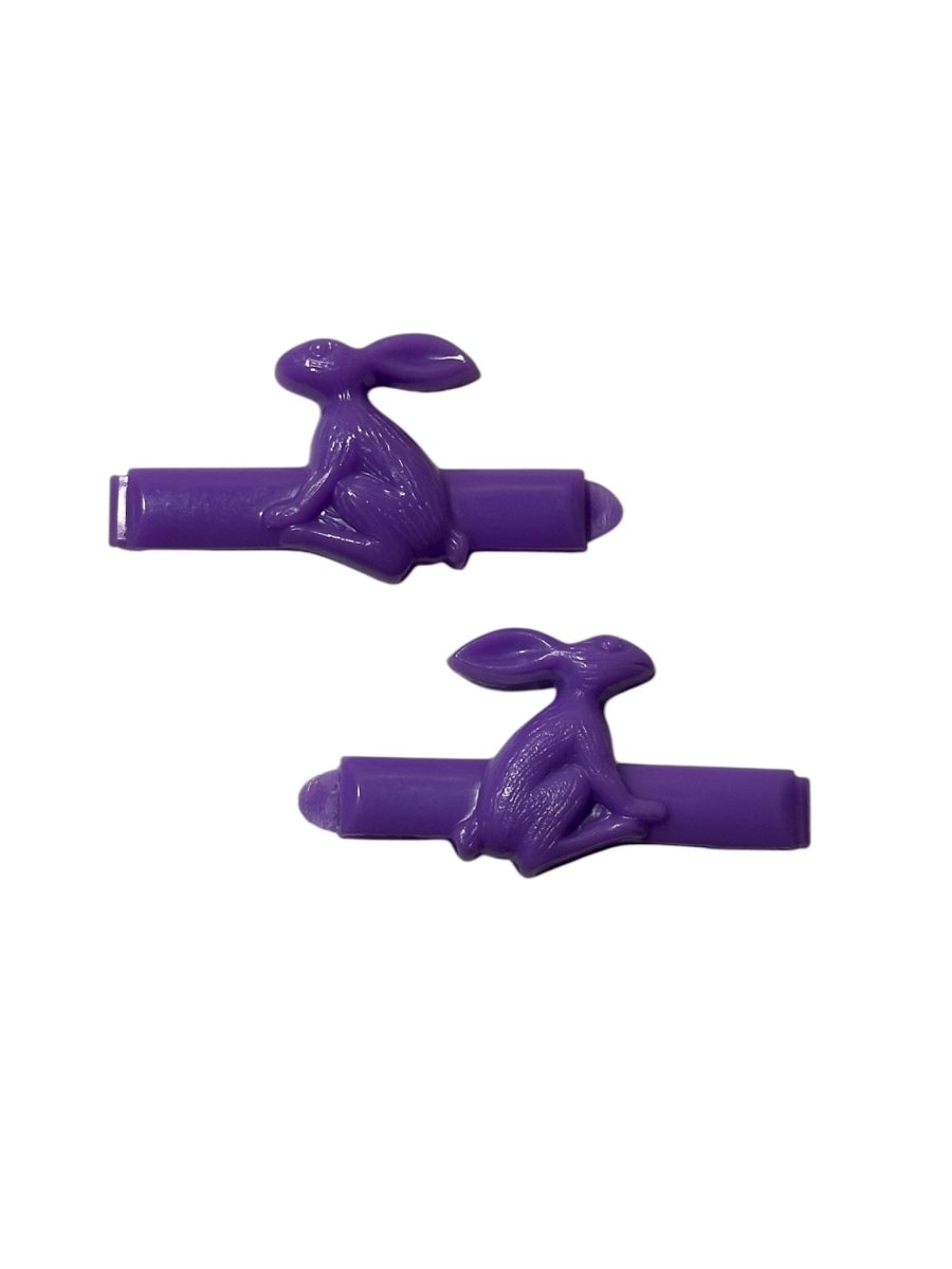 Vintage Goody snap tight barrettes set of 2 Purple Rabbits Bunny’s for kids - Accessories - ThrowbackBuys - Abunnysvintageco