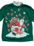 Vintage Green Holiday Time Santa Turtleneck Sweater - Sweaters - ThrowbackBuys - Shiznit