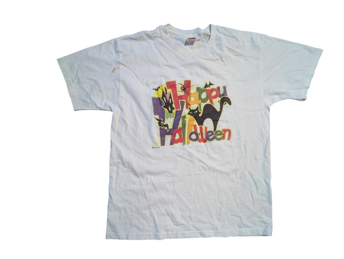 Vintage 'Happy Halloween' Graphic T-Shirt - Shirts - ThrowbackBuys - Shiznit