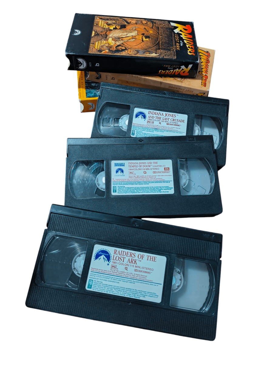 Vintage Indiana Jones Trilogy VHS Set - VHS - ThrowbackBuys - Shiznit