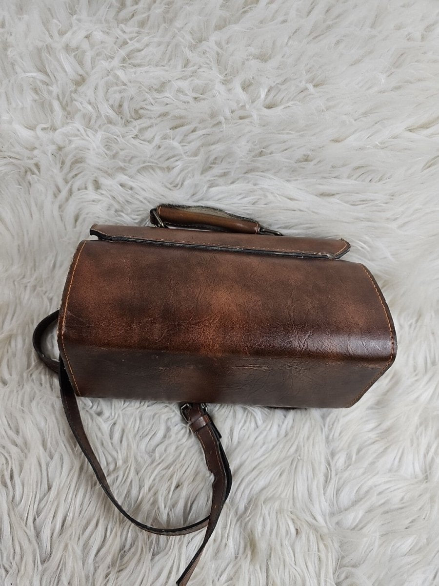 Vintage JHC Christian Charles Rare Brown Leather Attache Coach Messenger Bag - Handbags - ThrowbackBuys - The Thrifty Gypsyy Shop